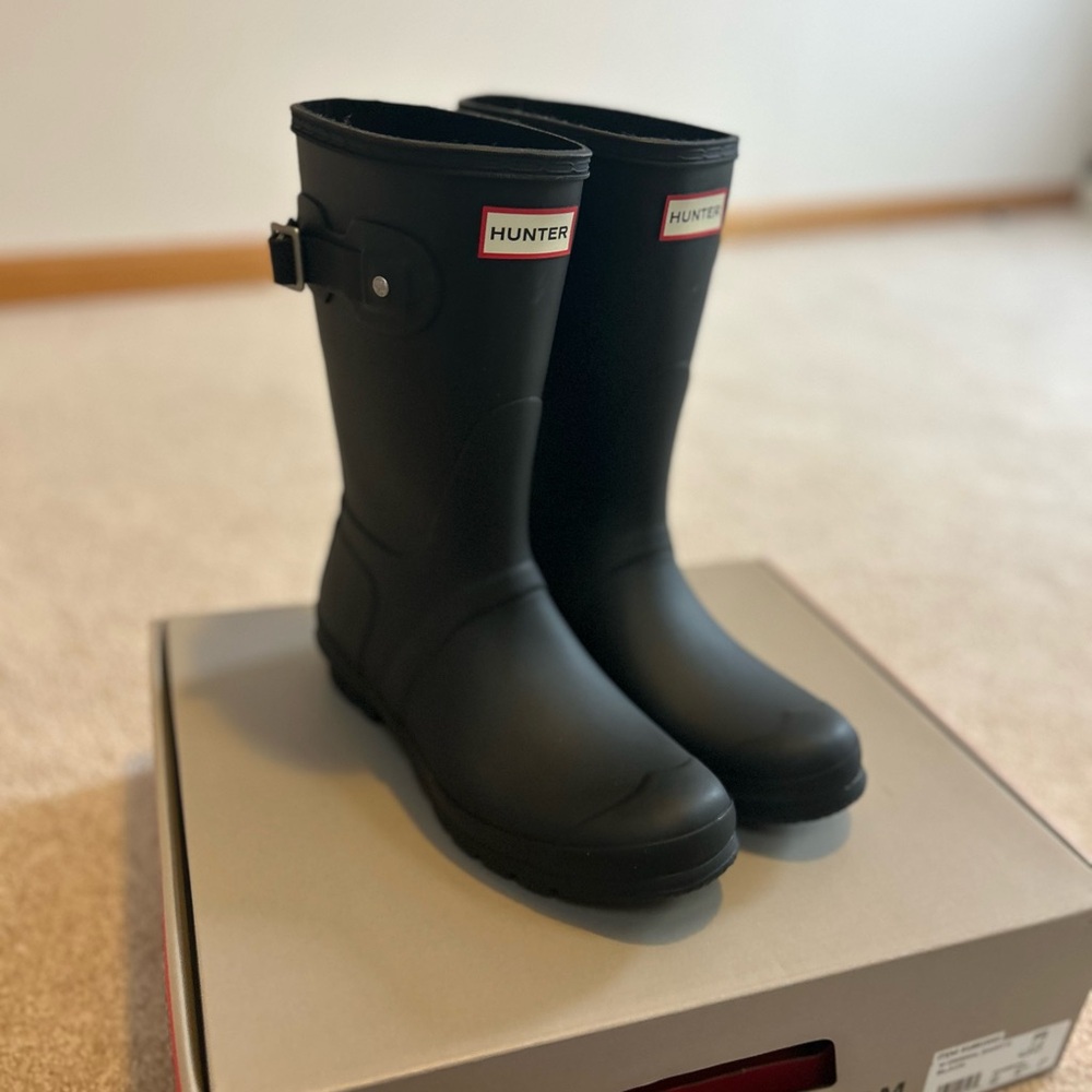 Hunter women Black Rain Boots